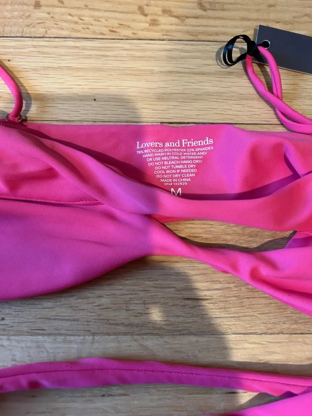 Lovers + Friends Vibrant Pink Twist Bikini Set - Picture 2 of 5